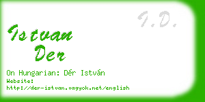 istvan der business card